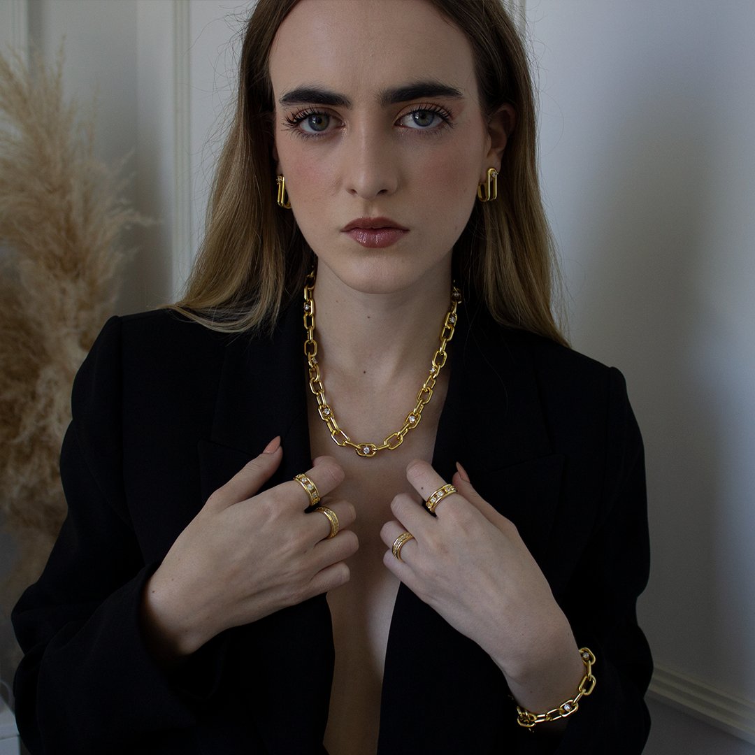 THE LINK CHUNKY NECKLACE - COLLARES - Malandra Jewelry - ICC441