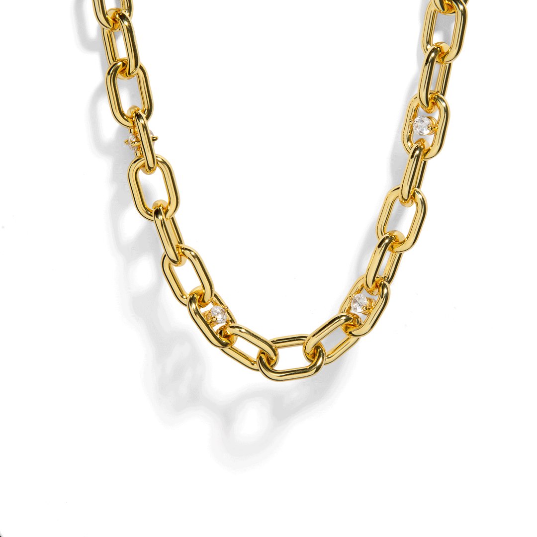 THE LINK CHUNKY NECKLACE - COLLARES - Malandra Jewelry - ICC441