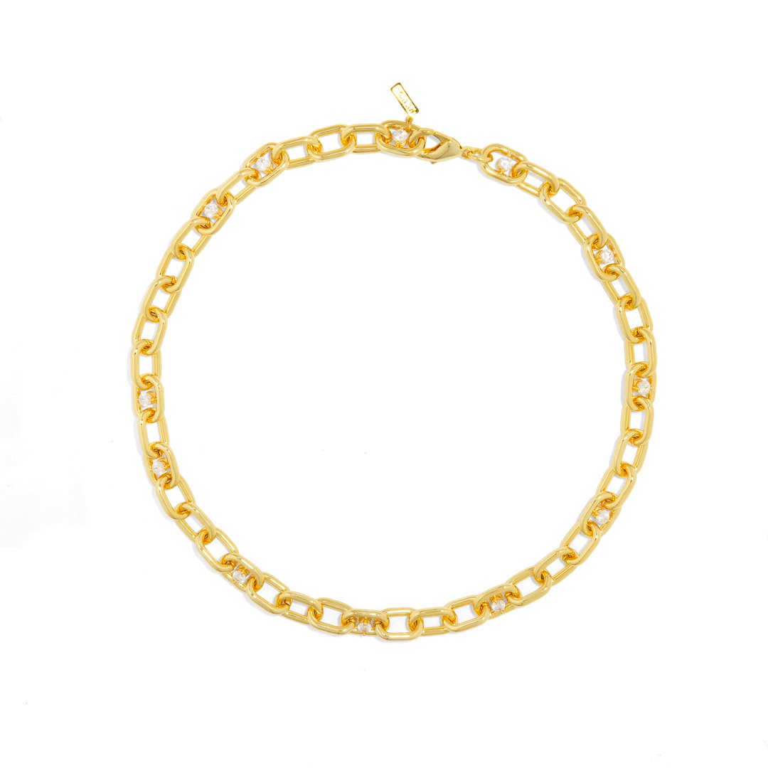 THE LINK CHUNKY NECKLACE - COLLARES - Malandra Jewelry - ICC441