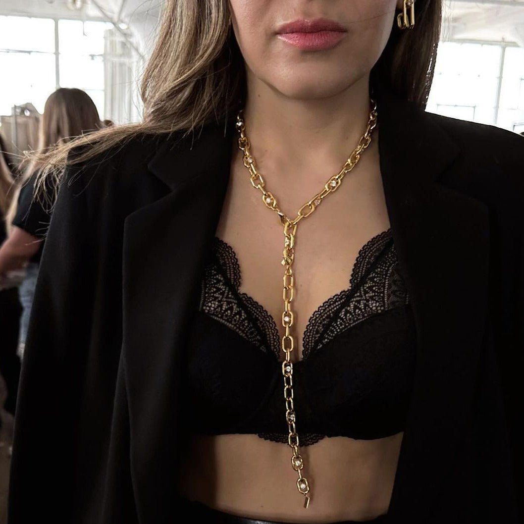 THE LINK CHUNKY NECKLACE - COLLARES - Malandra Jewelry - ICC441