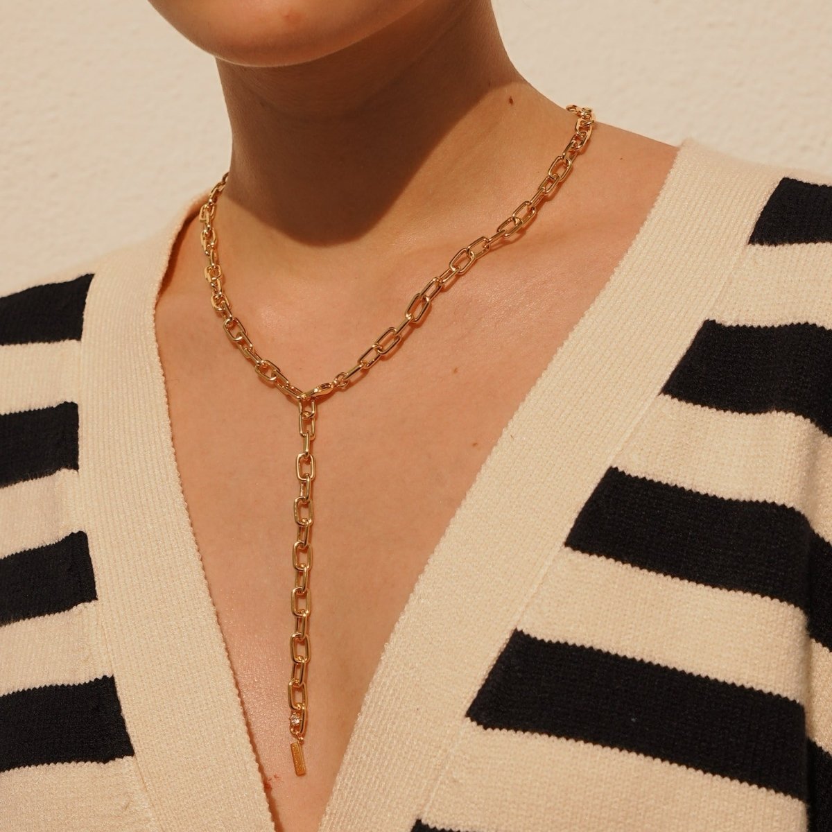 THE LINK LARGE NECKLACE - COLLARES - Malandra Jewelry - ICC413