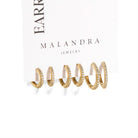 TRI SPARK ESSENTIAL HUGGIES SET - ARETES - Malandra Jewelry - AA1290-N91259