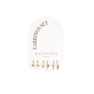 TRI SPARK ESSENTIAL HUGGIES SET - ARETES - Malandra Jewelry - AA1290-N91259