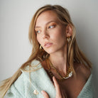 TRIPLE BOLD HOOPS - ARETES - Malandra Jewelry - AA1028