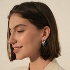 TRIPLE BOLD SILVER HOOPS SMALL - ARETES - Malandra Jewelry - AA1130