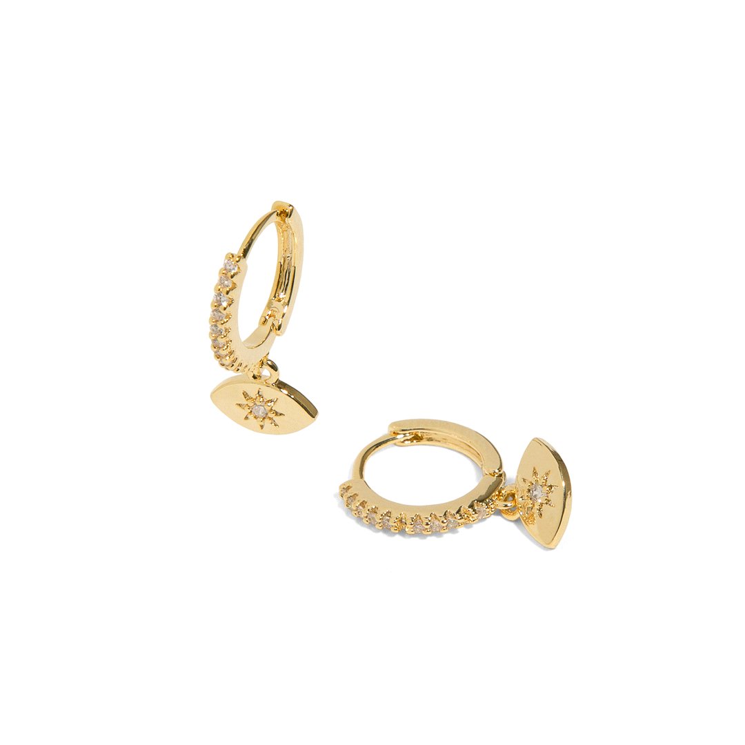 WISDOME FORTUNE HUGGIES - ARETES - Malandra Jewelry - AA1294-Q40091
