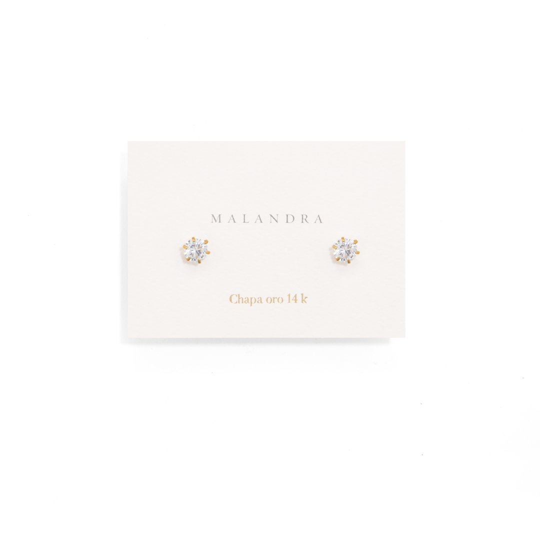 ZIRCONIA LARGE EARRINGS - ARETES - Malandra Jewelry - VCA160